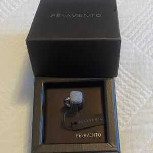 Pesavento Silver Ring with silver Band